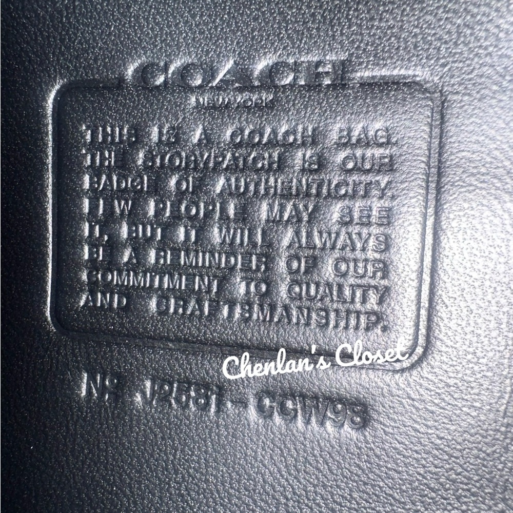 NWY Coach Tabby Shoulder Bag 26 with Pins Black Leather - Picture 11 of 13